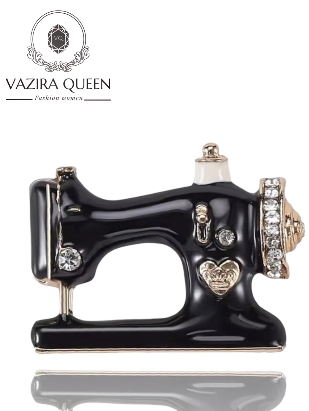 VQ Sewing Machine Brooch